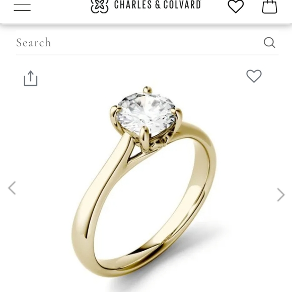 NWT Charles and Colvard moissanite ring engagement - Picture 4 of 12